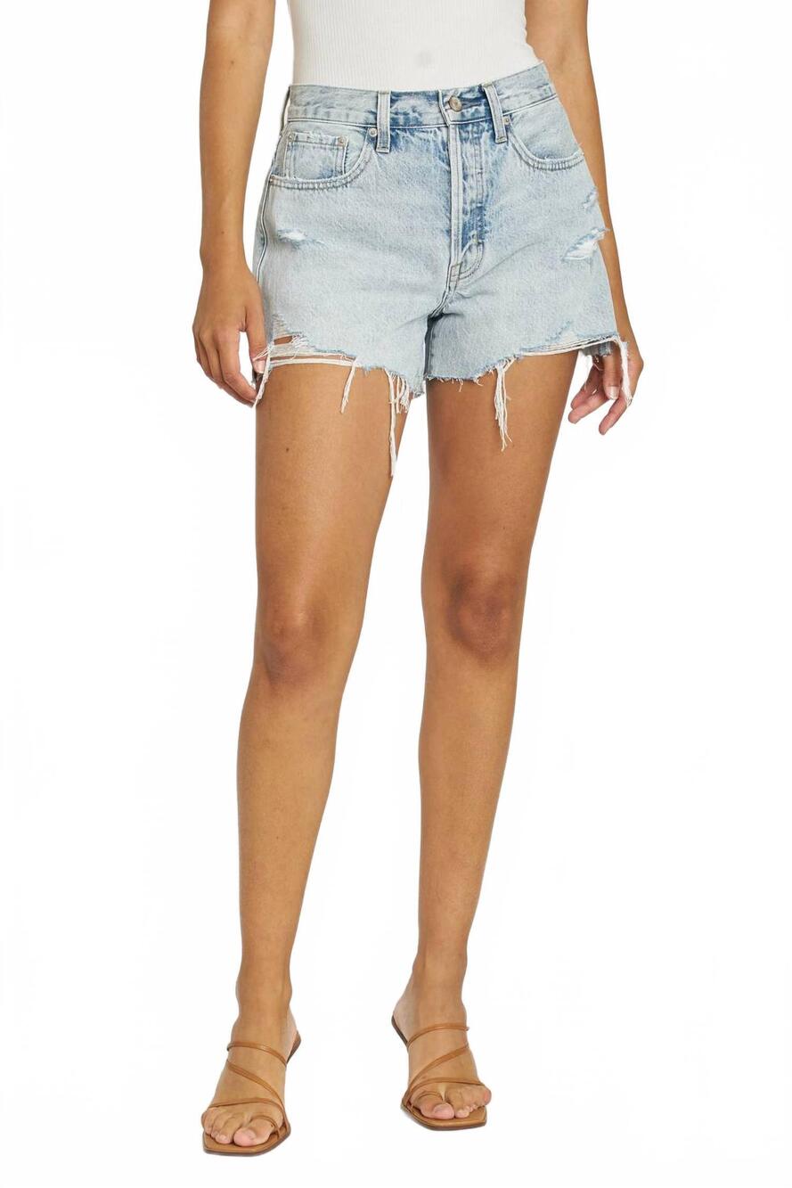 NEW PISTOLA nova high rise cut off distressed short in moonlight